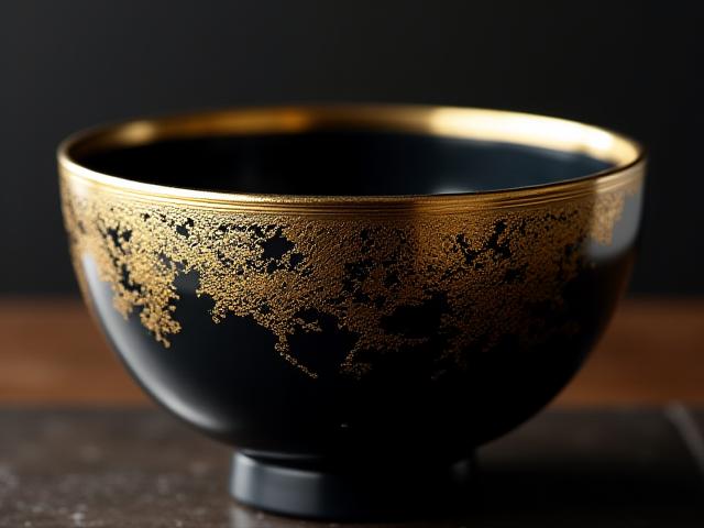 Detail of hand-crafted Japanese lacquerware
