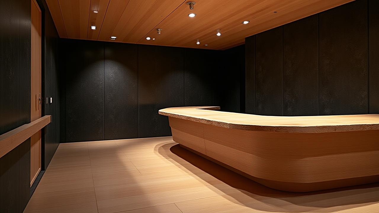 檜の一枚板カウンター